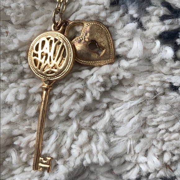 Lilly Pulitzer Gold Key to my Heart Long Necklace